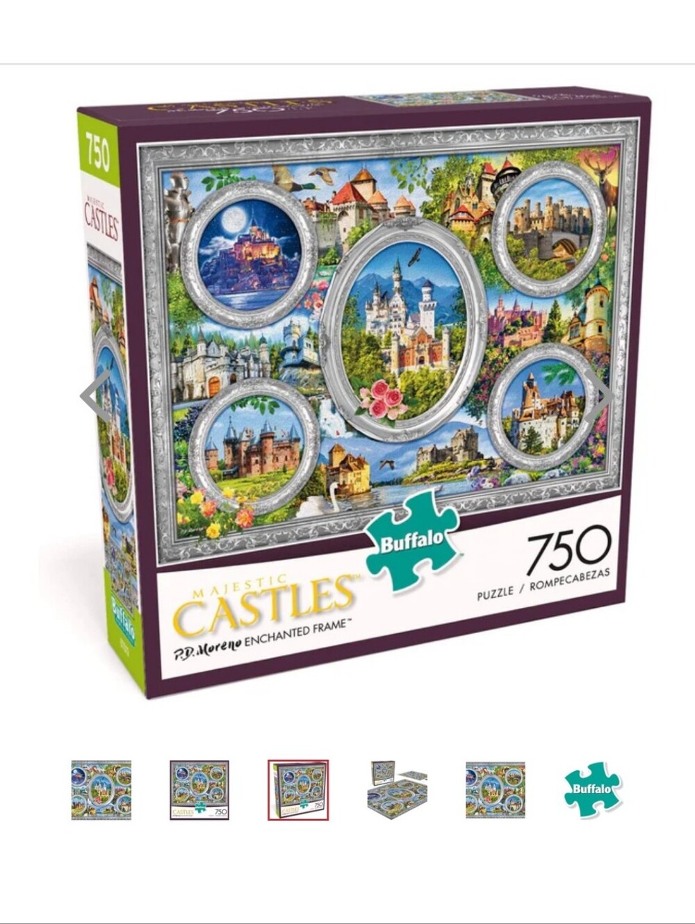 Buffalo Games, Majwstic Castles "P.D. Moreno Enchanted Frame" 750 Piece Puzzle
